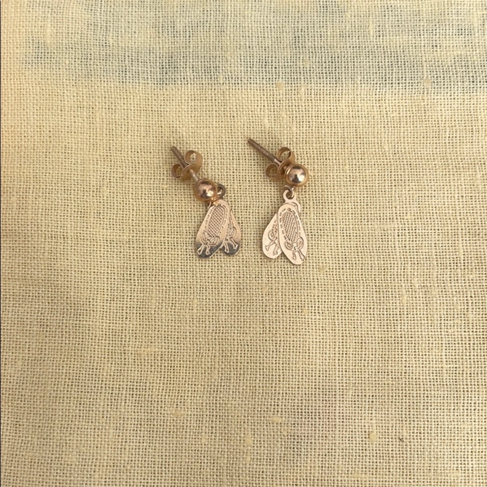 Gold ballet earrings